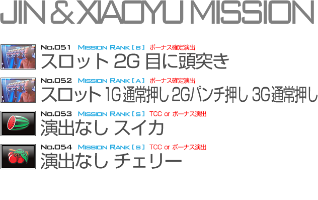 パチスロ鉄拳R/X JIN & XIAOYU  MISSION